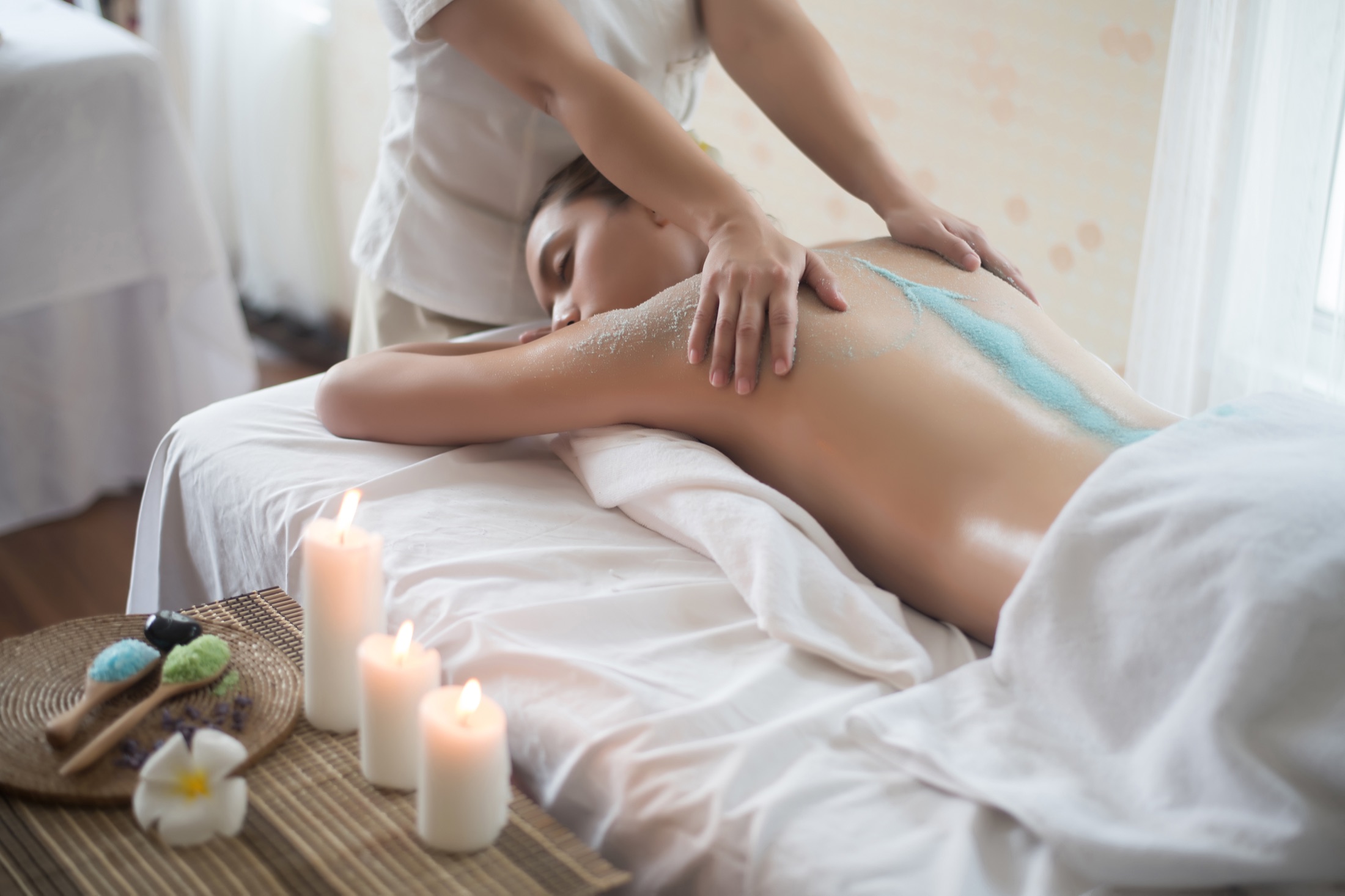 Spa salt scrub treatment